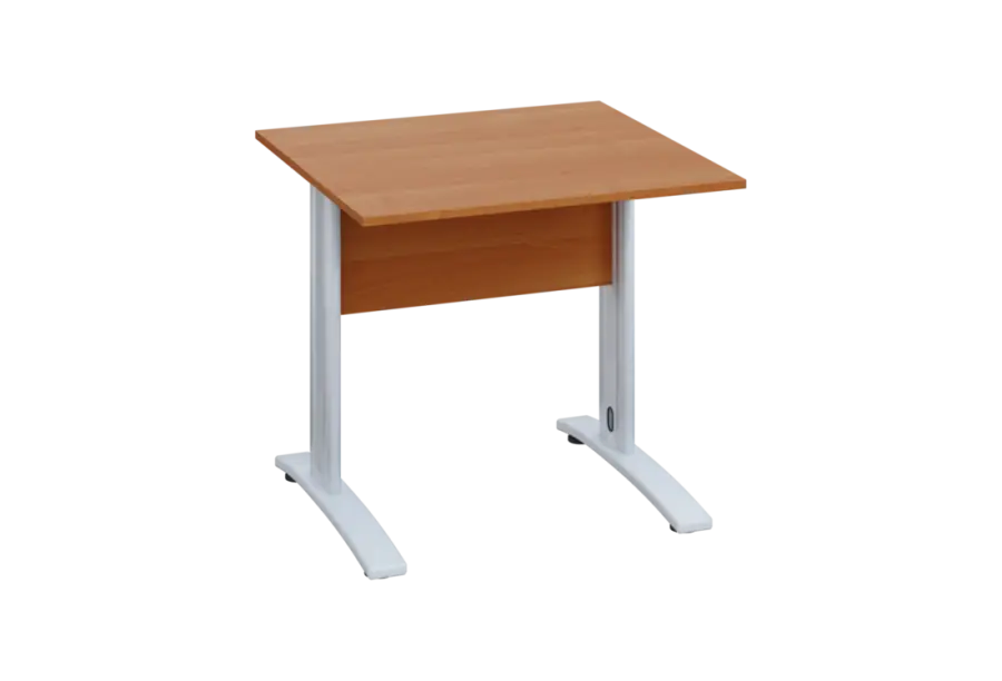 EPK 28 - 8 stůl kancelářský, kovová podnož bílá, deska 25 mm, široký 800 mm, olše jantar